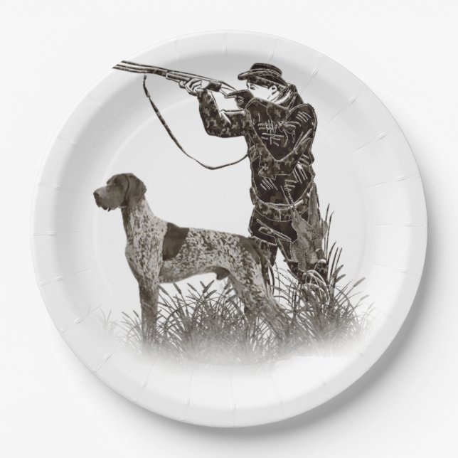 Only for real hunters paper plates  (Front)