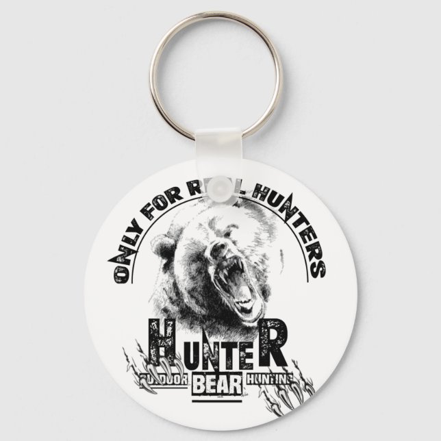 Only for real hunters T-Shirt Key Ring (Front)