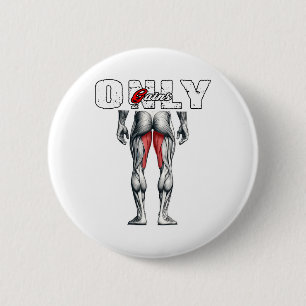 Only Gains Bodybuilding Workout Gym 6 Cm Round Badge