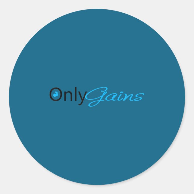 Only Gains _ Funny Gym Motivation  Classic Round Sticker (Front)