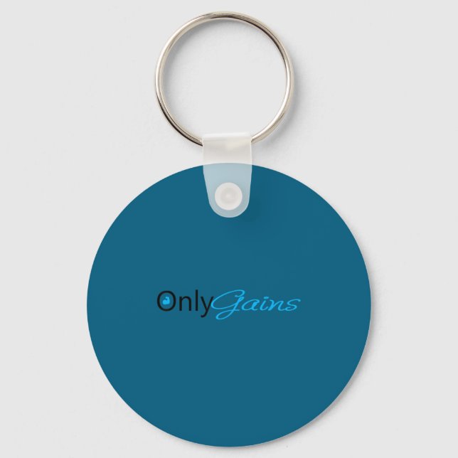 Only Gains _ Funny Gym Motivation  Key Ring (Front)