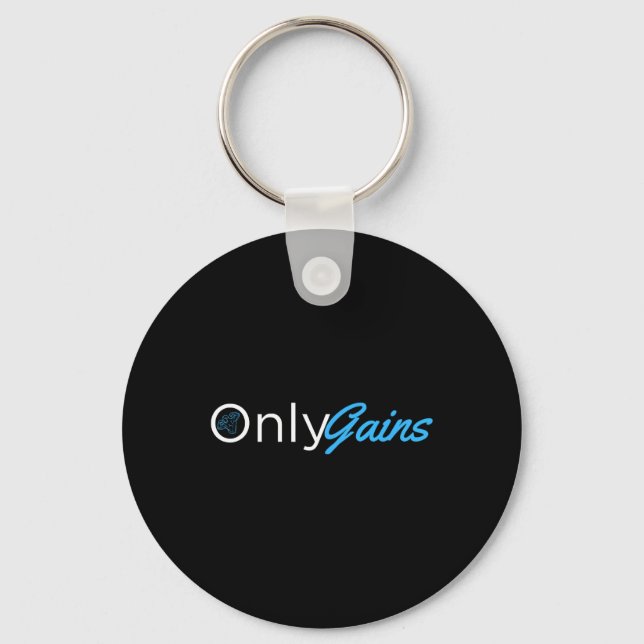 Only Gains - Onlygains Funny Men's Fitness Bodybui Key Ring (Front)