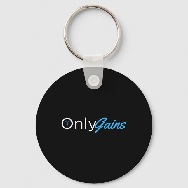 Only Gains - Onlygains Funny Men's Fitness Bodybui Key Ring (Front)