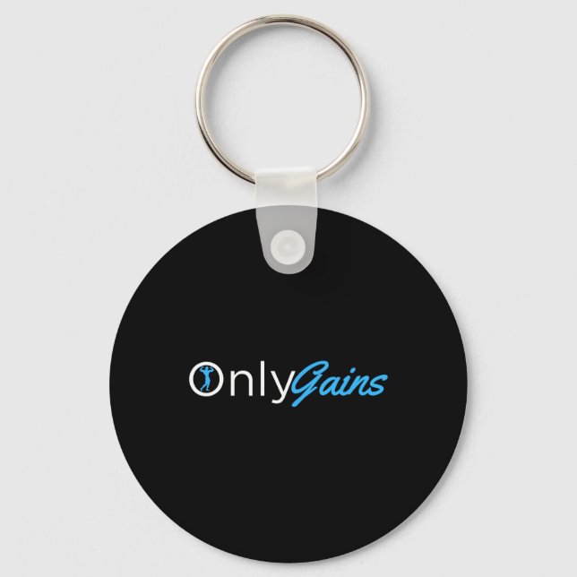 Only Gains - Onlygains Funny Men's Fitness Bodybui Key Ring (Front)