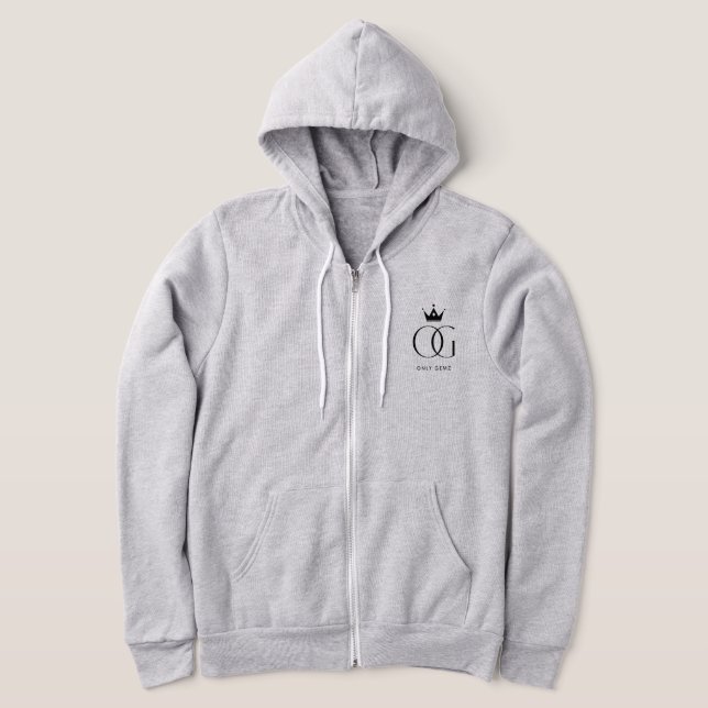 Only Gemz Zipper Ash Hoodie -  Official (Laydown)