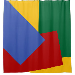 Only GEO Colours blue red green yellow Shower Curtain