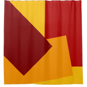 Only GEO Colours orange red yellow terracotta Shower Curtain