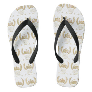 Only God Can Judge Me Bible White Unisex Flip Flops
