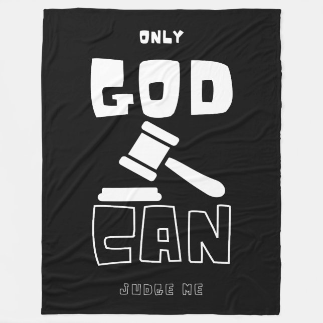 Only God Can Judge Me Fleece Blanket (Front)