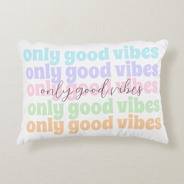 only good vibes decorative cushion (Front)