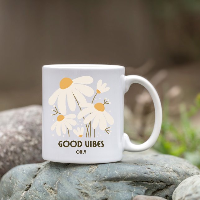 Only Good Vibes Floral Mug (Creator Uploaded)