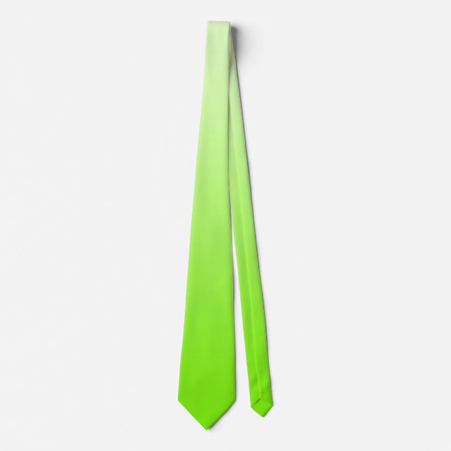 Only Gradients Colour - neon green + your idea Tie (Front)