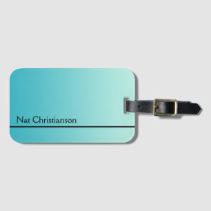 Only Gradients Colour - ocean blue + your idea Luggage Tag