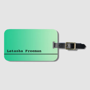 Only Gradients Colour - ocean green + your idea Luggage Tag
