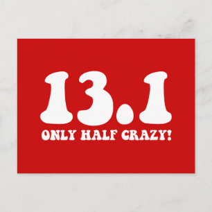 only half crazy postcard