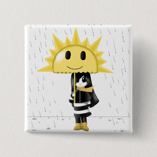 Only happy 15 cm square badge