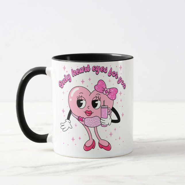 Only Heart Eyes for You Valentine Design • Cute Pi Mug (Left)
