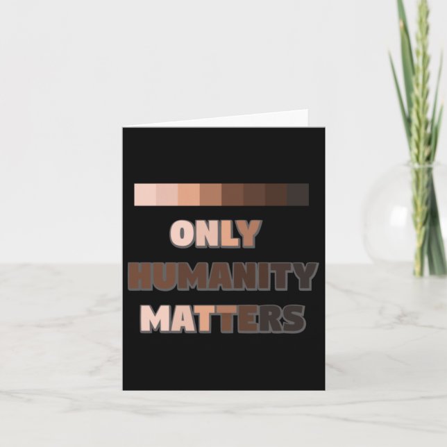Only Humanity S Sticker  Card (Front)