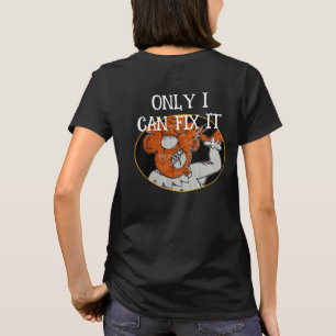 Only I can fix it Orange Clown Pocket Design T-Shirt