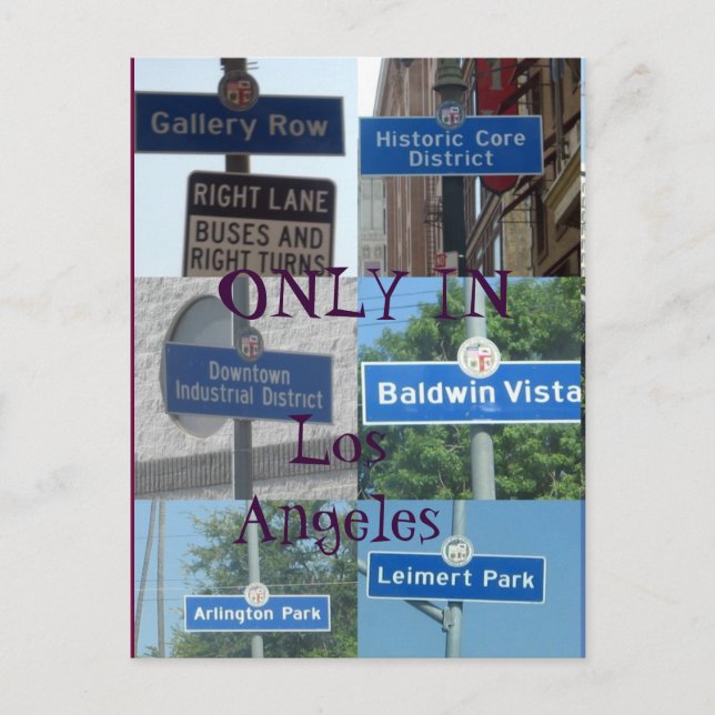 Only In LA postcard (Front)