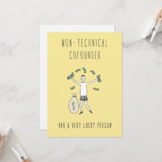 Only in Silicon Valley Greeting Card: Cofounder Card