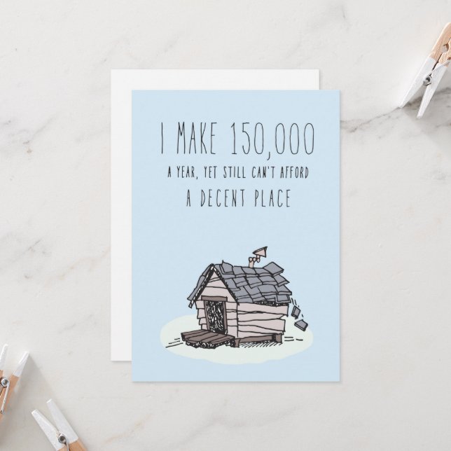 Only in Silicon Valley Greeting Card: Decent House Card (Front/Back In Situ)