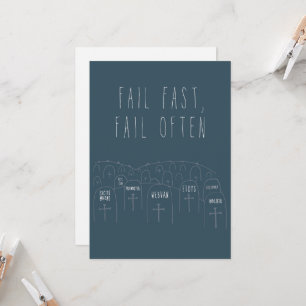 Only in Silicon Valley Greeting Card: Fail Fast Card
