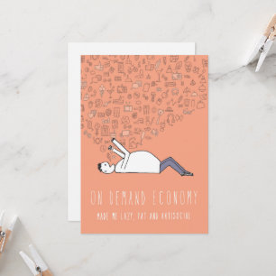 Only in Silicon Valley Greeting Card: On Demand Card