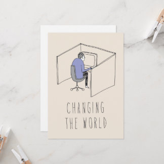 Only in Silicon Valley Greeting Card: The World Card