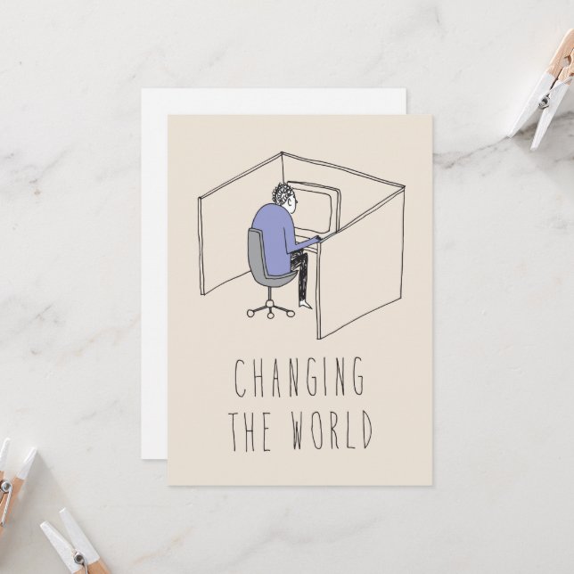 Only in Silicon Valley Greeting Card: The World Card (Front/Back In Situ)