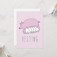 Only in Silicon Valley Greeting Card: Vesting