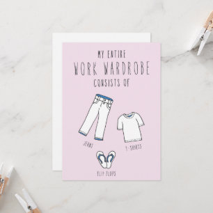Only in Silicon Valley Greeting Card: Wardrobe Card