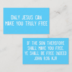 Only Jesus Can Make You Free Christian Outreach Business Card