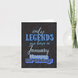 Only Legends January Heartfelt Birthday Card