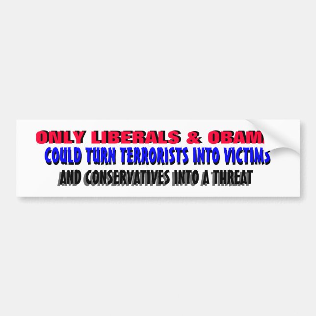 ONLY LIBERALS & OBAMA could turn Bumper Sticker (Front)