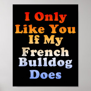 Only like if french bulldog does retro vintage poster