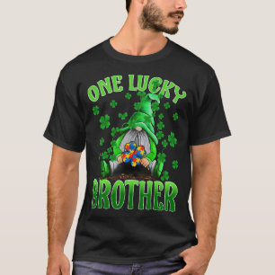 Only Lucky Brother Gnomes Autism St Patrick's Day T-Shirt