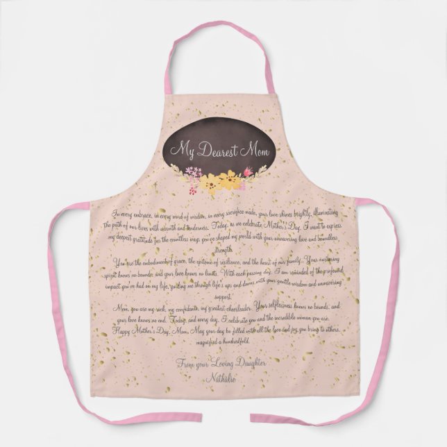 Only Mum's Love Words to Mum Apron (Front)