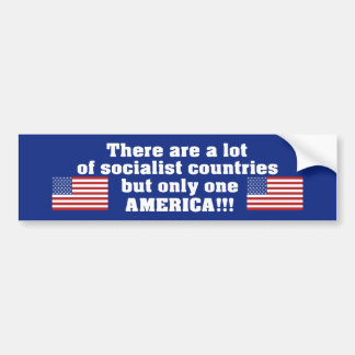 Only one America (anti socialist) Bumper Sticker