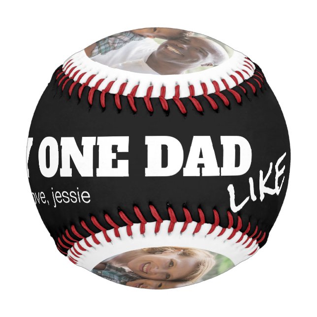 Only One Dad Like You Two Photo Baseball (Front)