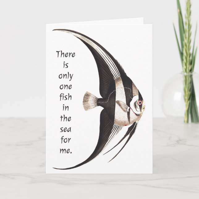 Only One Fish in the Sea for Me Valentine’s Day Holiday Card (Front)