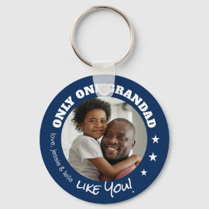 Only One Grandad Like You Photo Fathers Day Blue Key Ring