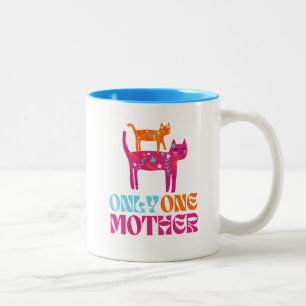Only One Mother Colorful Floral Cat Mug