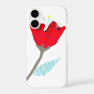Only one red flower alone