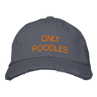 ONLY POODLES EMBROIDERED HAT