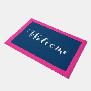 Only Stripes Frame pink + your background & ideas Doormat