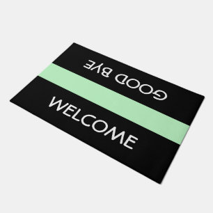 Only Stripes light mint + your background & ideas Doormat