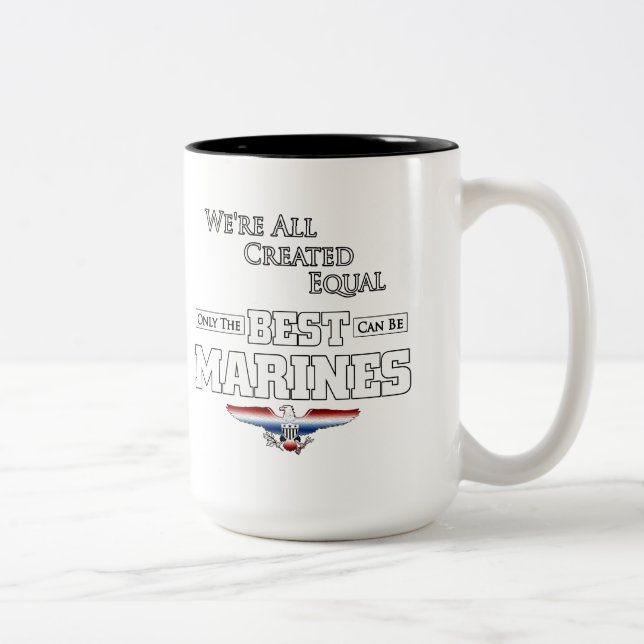 Only The Best Are Marines Two-Tone Coffee Mug (Right)
