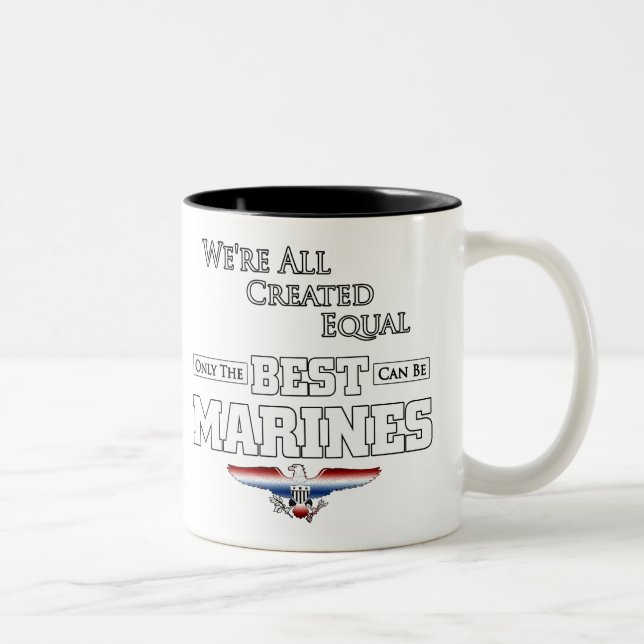 Only The Best Are Marines Two-Tone Coffee Mug (Right)
