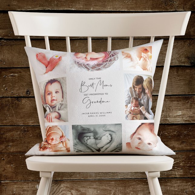 Only the Best Moms Get Promoted to Grandma 8 Photo Cushion (Creator Uploaded)